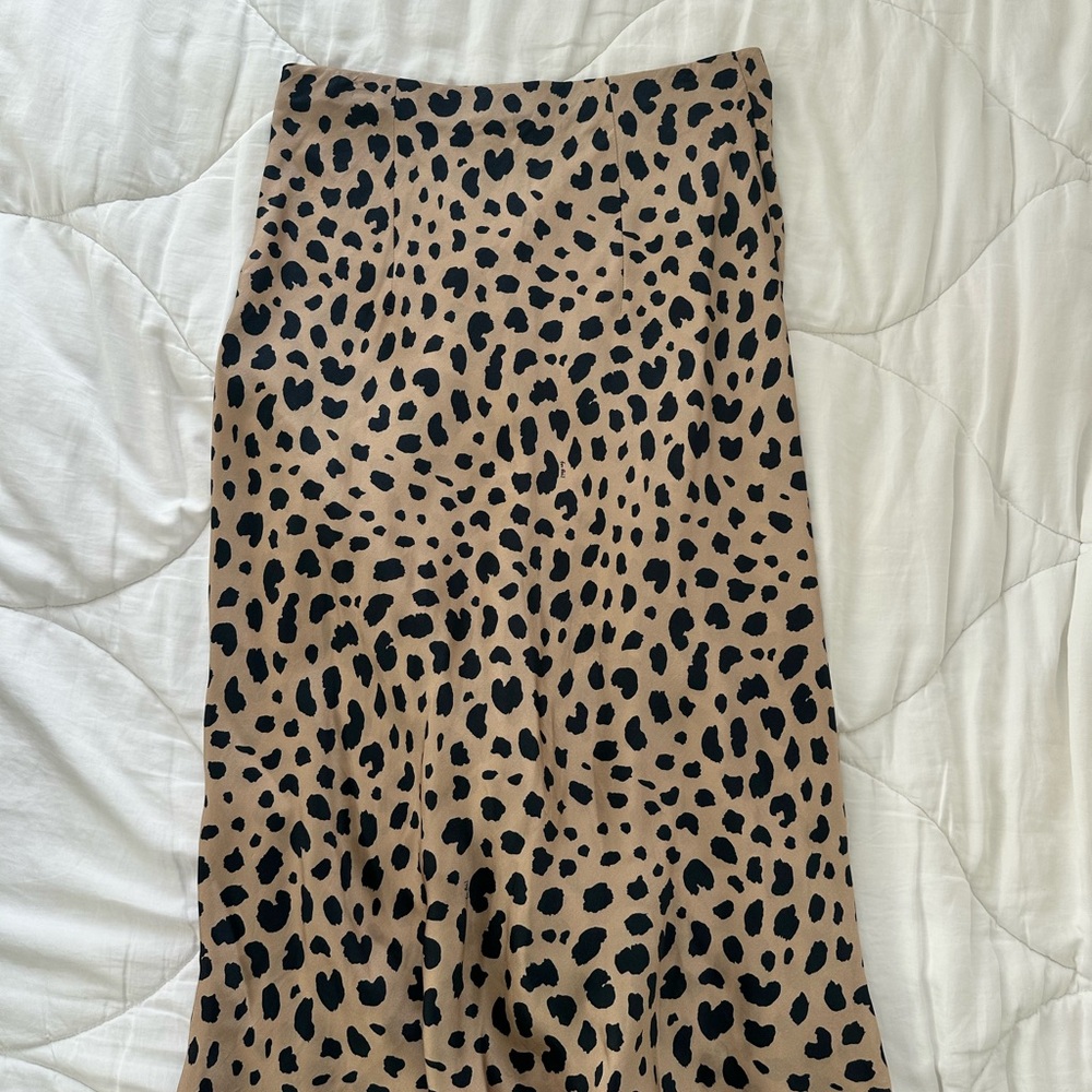 Cheetah Print Midi Skirt